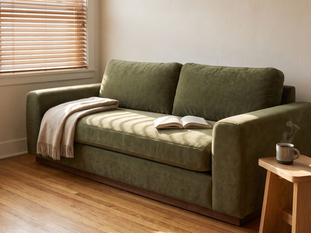 Tollery Cloud Plinth Sofa, in a test scene