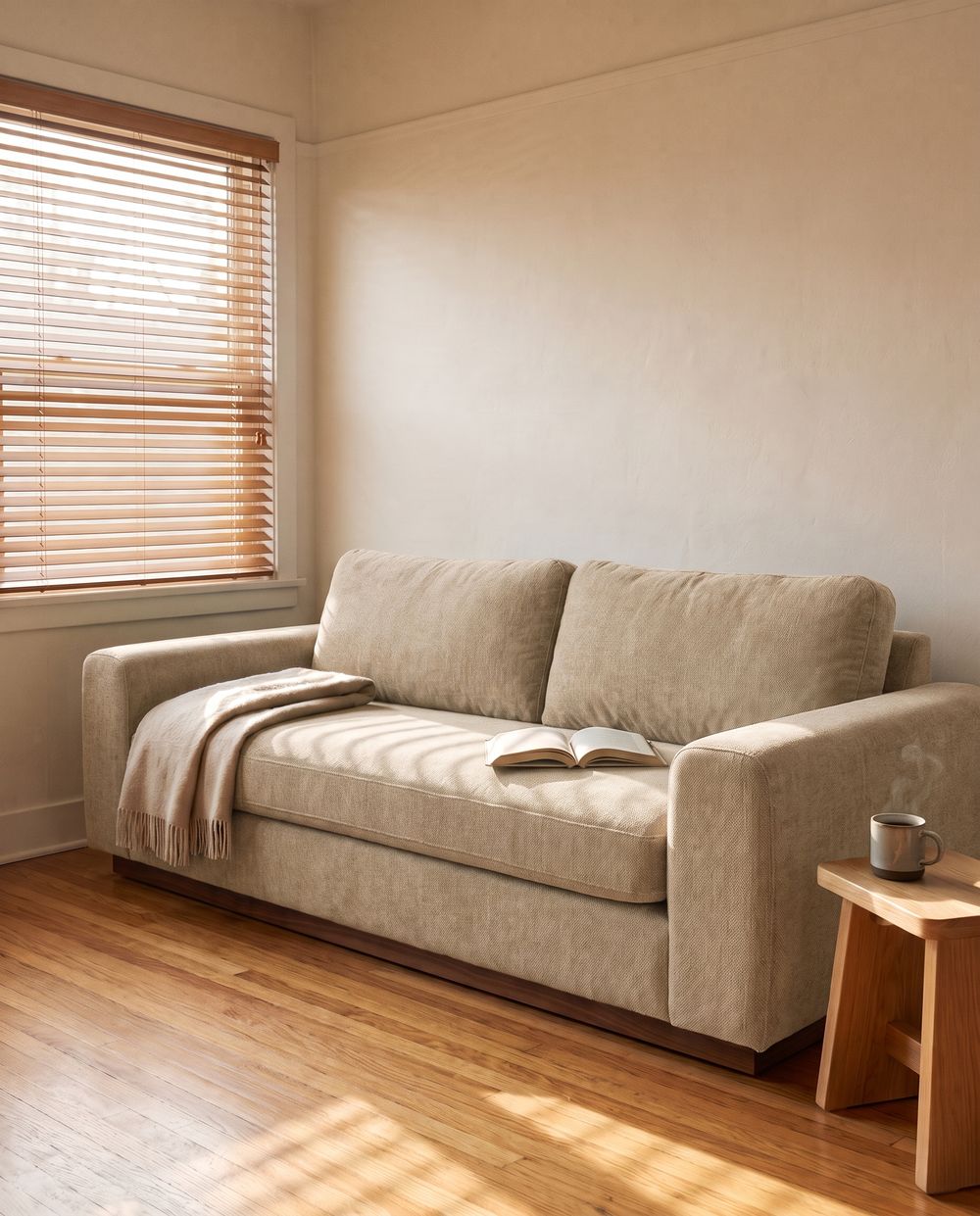 The sofa in Oat