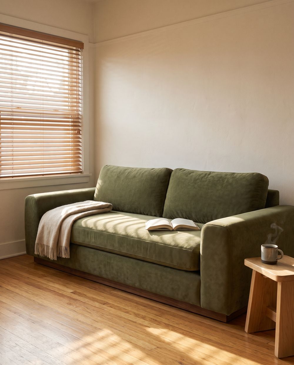 The sofa in Olive Moss